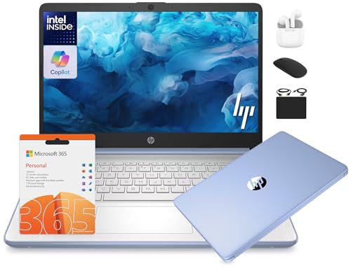 HP 14 m[gp\R w rWlX 2025 tbOVbvRs[^[ AI Copilot 4RA 13 Intel CPUA16GB RAM 628GB Xg[W (128GB UFS+ 500GB Ext)A1-Yr Office