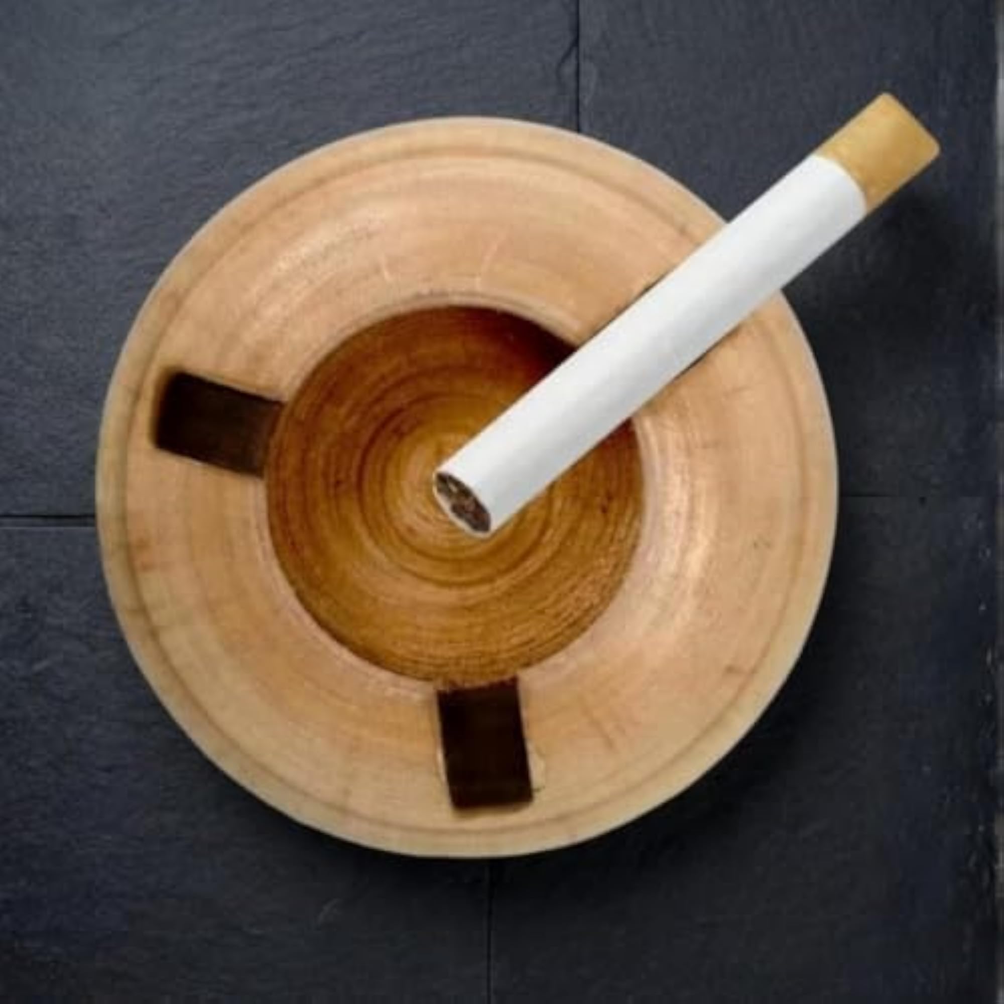 Elegant Wooden Ashtray for Home & Office Use