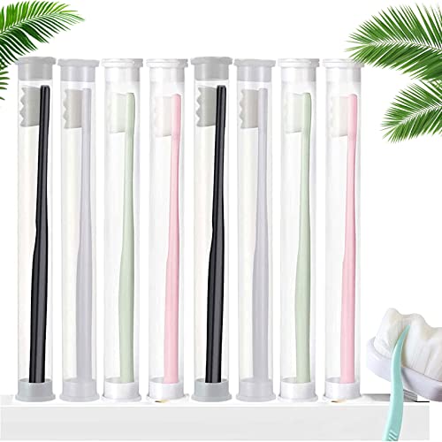 Bopanol 8-Pack BREVI Nano Toothbrush Nordic-Inspired Ultra-Fine Soft Bristles Wave Bristle Sensitive Teeth & Gums