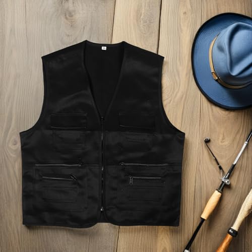 Chaleco de pesca multibolsillos Mipcase de algodon y poliester para hombre 2