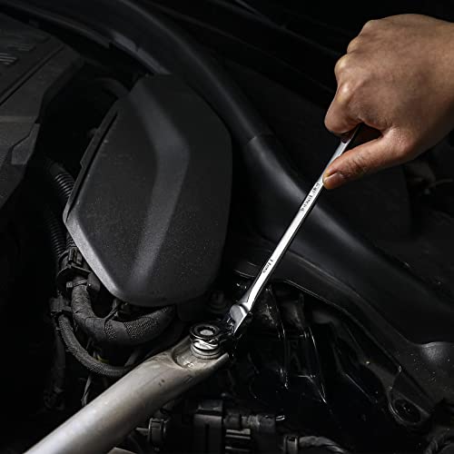 Dekopro Extra Long Flex-Head Ratcheting Wrench Set Box End Ratchet Wrenches Set 6 Pcs Metric 8-19Mm 72-Tooth Cr-V Long Wrench #TOP5
