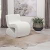 Coaster Home Furnishings - Ronea - Boucle Upholstered Armless Curved Accent Chair with Sinuous Form, Padded Seat and Thick Foam Cushion - Living Room - Cream - 903154