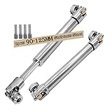2PCS 90-125MM Stainless Steel Universal Drive Shaft for 1/10 Traxxas TRX4 TRX6 Axial SCX10 Wraith Ca