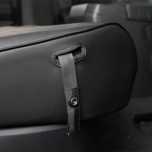 Image of EKR Tacoma Back Seat Covers Custom for Toyota Tacoma (Hybrid) 2024 2025 2026 Double cab TRD Sport,TRD Off-Road,Limited,Trailhunter- Second Row Only,Faux Leather(Black)