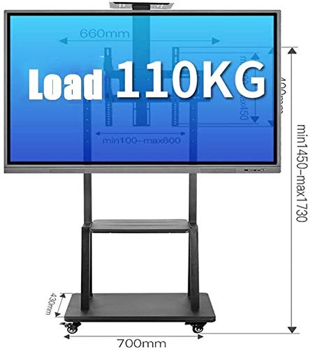 Soporte móvil para TV de pie con ruedas y estante miniatura 6