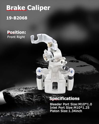 Image of cciyu 19-B2068 Rear Right Brake Caliper With Bracket For Acura For TSX 2004-2008,For Honda For Accord 1998-2007