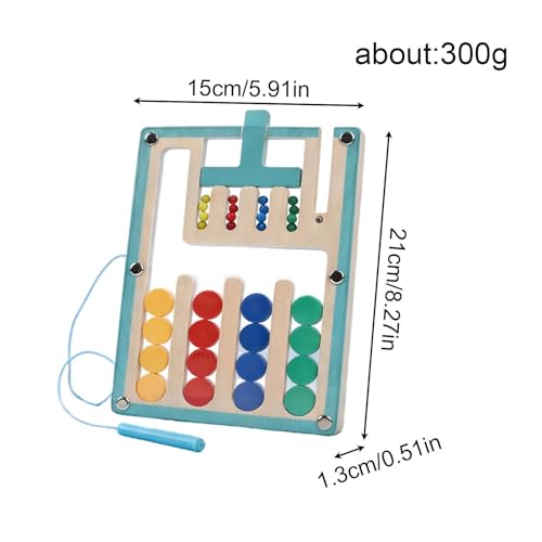 Juego de clasificación de colores de madera educativo infantil con desplazamiento magnético liso 2