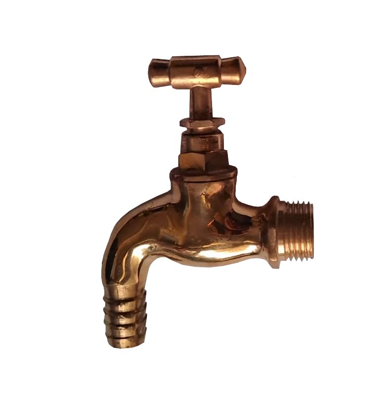 Simran Sports Heavy Nozzle Cock Brass Die Tap, Bucket Filler, Bib Faucet for Bathroom (15mm Heavy Brass 250g)-image-36