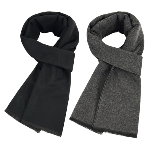 Bufanda Cálida De 2 Piezas, Bufanda Para Hombre, Bufanda Cálida Para Otoño E Invierno, Bufanda Moderna Y Versátil, Bufanda Suave