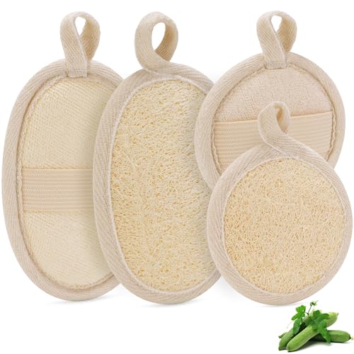 Natural Loofah Sponge Exfoliating Body Scrubber (2 Pcs)