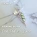 3 Green Peas Silver Pea Pod Necklace - Three Peas Green Freshwater Pearls and Sterling Silver - Gift Boxed with Story Card - Each Unique Handmade in USA
