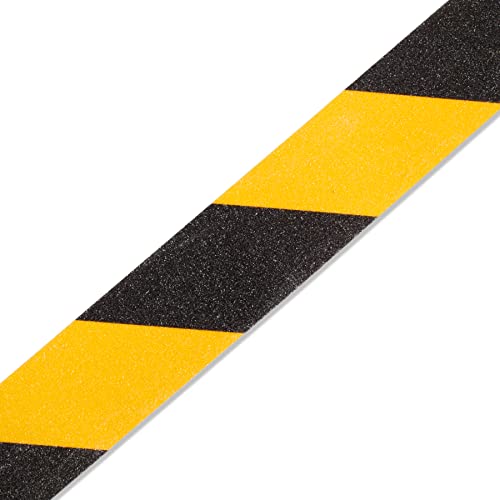 Blue Summit Supplies Anti Slip Tread Tape, 2 Inch X 30 Feet, Black And Yellow Stripe, Non Skid Safety Step Tread With Nonslip Grip, Provides Step Traction For Facility Safety, 2 Pack, 60 Feet Total #TOP2