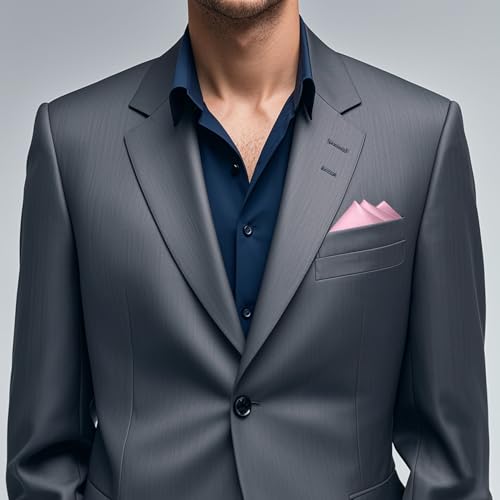 Image of Men's Pocket Square, Solid Color Boys Handkerchiefs for Men Wedding Party