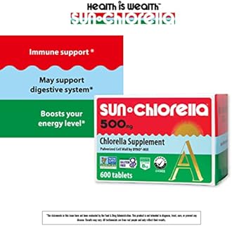 Sun Chlorella A Tablets - 500 mg - 600 Tablets