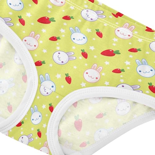 Little Girls' Soft Cotton Underwear Kids Breathable Comfort Cute Bunny Panties Briefs Toddler4