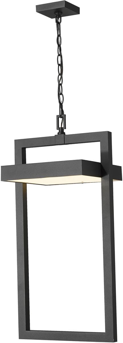 Z-Lite 1 Light Outdoor Chain Mount Ceiling Fixture 566CHXL-BK-LED, Black