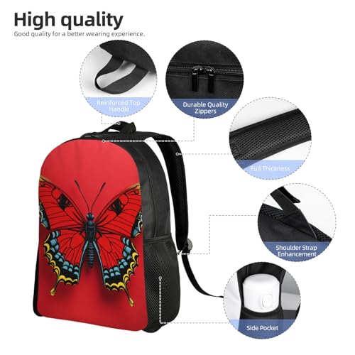 Mochila para senderismo unisex con diseño de mariposas miniatura 5