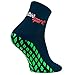 Produktbild Rainbow Socks - Neo ABS Sport Socks - Damen Herren Neon Sneaker Sport Stopper Socken - 1 Paar - Blau - Größen 44-46