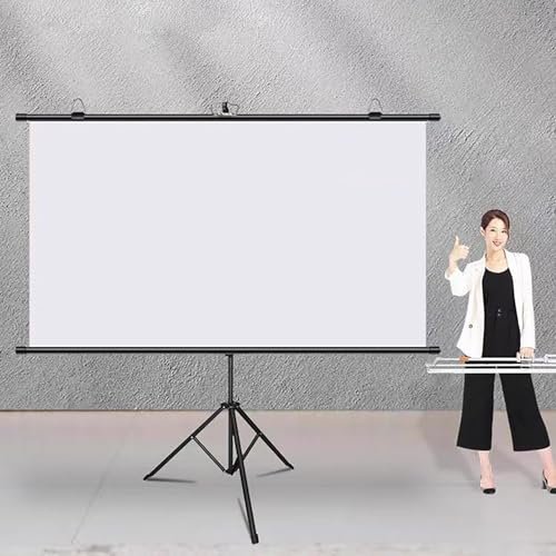 Pantalla de proyección manual 60" 4:3 con trípode negra miniatura 4
