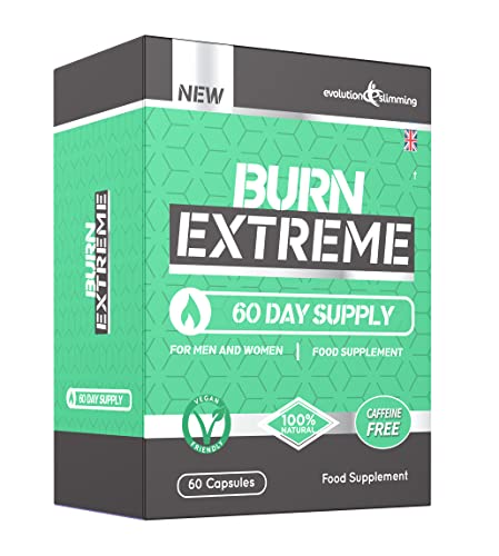 Burn Extreme High Strength Weight Loss Supplement - Caffeine-Free and Vegetarian - with Added Vitamins for Immune Support