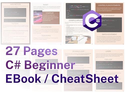 C# Software Development EBook for game development Cheatsheet Programming Learn Coding Software Engineers Application Hacking Microsoft .Net