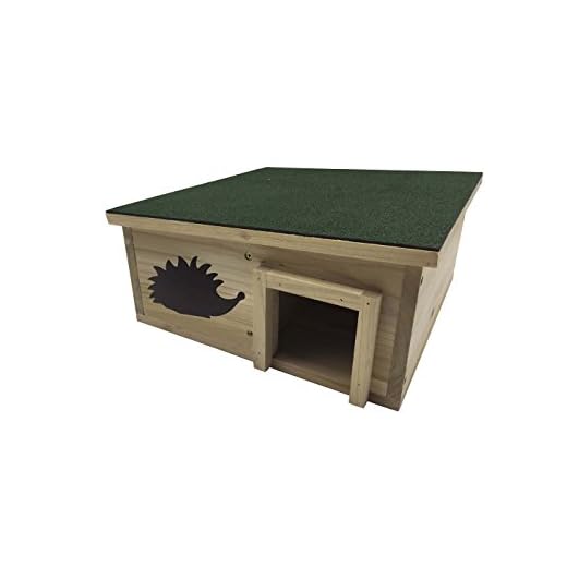Dehner 4140158 Natura Erizo Casa Karlie, Aprox. 40 x 40 x 19 cm, Madera de Abeto, Color Natural