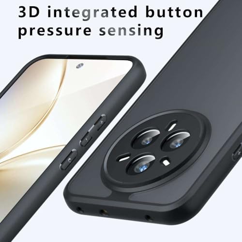 Image of Case Compatible with Realme 14 Pro Plus 5G, Anti-Scratch, dust Proof, Selected TPU Material and Four Corner Airbags Shock and Drop Resistance Cover for Realme 14 Pro Plus- (Black)