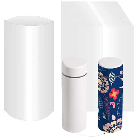 DLOnline 50PCS Sublimation Shrink Wrap Sleeves, 8x12 inch White Sublimation Heat Transfer Shrink Film Bags for Tumbler, Mugs, Cups, and More Print by Sublimation Oven Cover