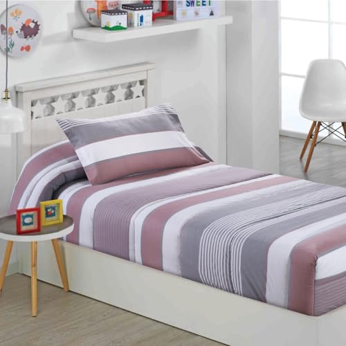 DHESTIA HOME - Edredón Ajustable Cama Nido, Litera, Cama 90 y Cama 105 Infantil y Juvenil - Color Color D, Talla Cama 105