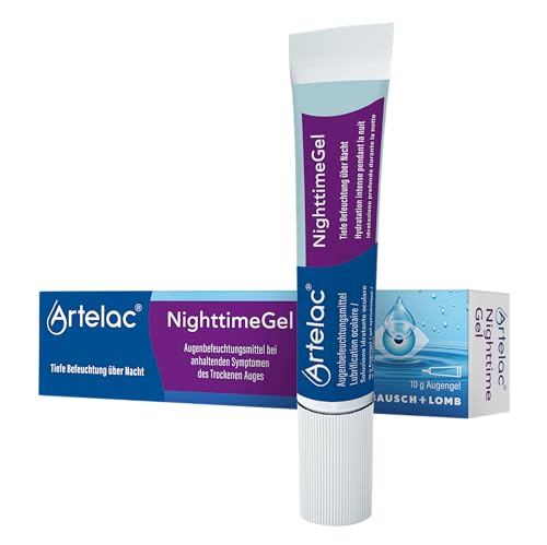 Artelac NighttimeGel - Augengel bei trockenen Augen - Der Schutz zur Nacht - bei allen Formen des trockenen Auges - intensive Augenbefeuchtung - Ergänzung zu Augentropfen (1 x 10 g)
