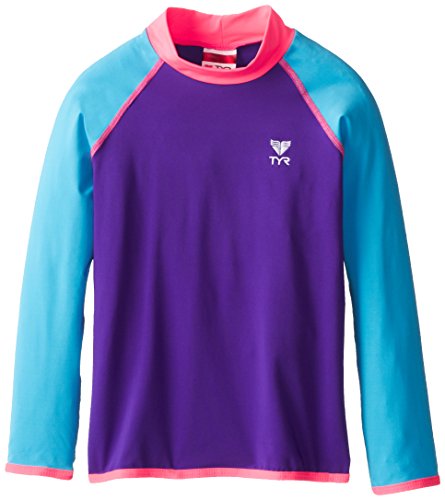 TYR Sport Girls' Solid Rashguard (Little Big Kids)