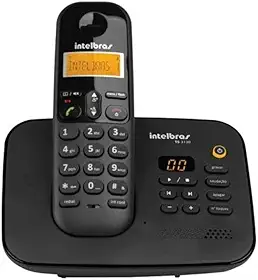 intelbras Telefone Sem Fio com Secretária Eletrônica TS 3130 Preto