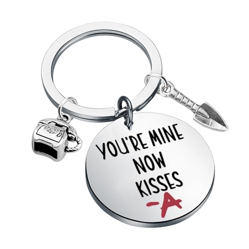 BEKECH TV Show Inspired Gifts Youre Mine Now Kisses Keychain Fan Gift TV Show Merchandise Key chain (SILVER)