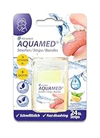 miradent AQUAMED® Streifen gegen Mundtrockenheit | 24 Stück | frischer Pefferminz-Zitronengeschmack | mit Xylit gesüßt | Plaquehemmend & kariespräventiv | enthält Hyaluron | ohne Zucker & ohne Alkohol