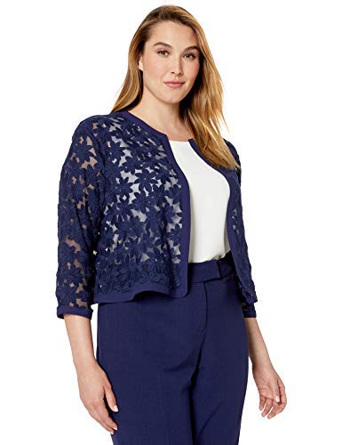 Plus Floral Lace Mesh Cardigan 