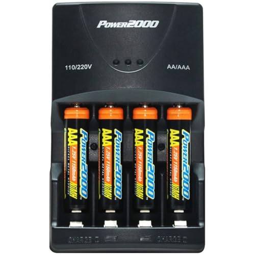 Piles rechargeables AAA NiMH contre les pannes d'énergie avec chargeur de batterie complet