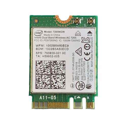 Image of Legacy M.2 Wi-Fi Adapter for Intel 7265 Wireless-AC | 867Mbps WiFi with Bluetooth 4.0 | 2.4GHz & 5GHz Network Card | 7265NGW Internal PC Wi-Fi Adapter