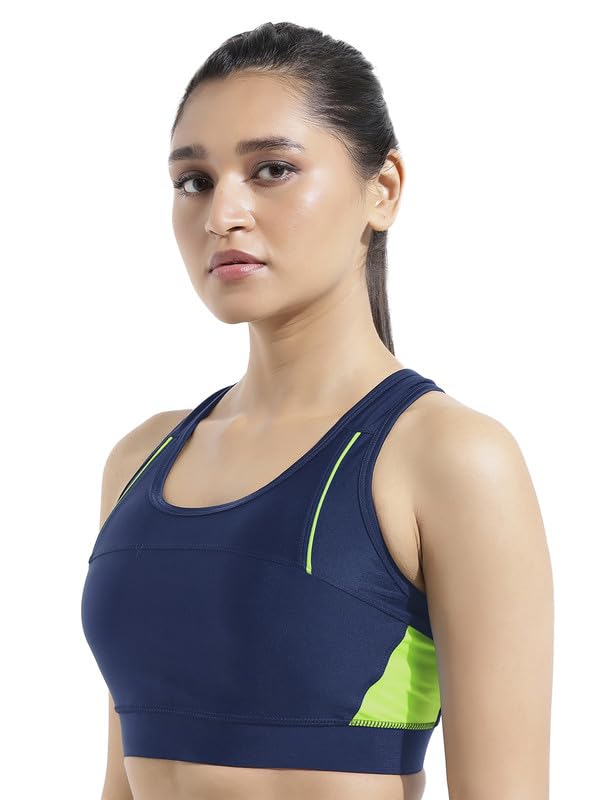 Women's Nylon Padded Pattern Wire Free Sports Bra for Gym, Yoga, Running, and Fitness-image-46