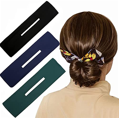3pcs Elegant hair tie bow Deft Bun for Hair, Magic Donut Hair Bun Maker, French Twist Hair Tool to Roll a Bun, Twist a Bun