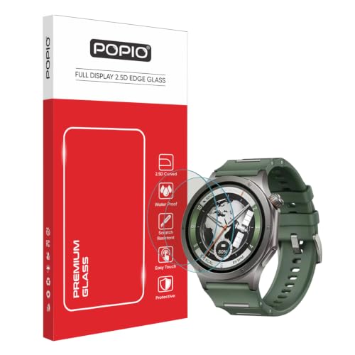Image of POPIO Military-Grade Gorilla Tempered Glass for OnePlus Watch 4 / Oppo Watch X3 Smartwatch (Transparent) Edge to Edge Full Screen Coverage, Pack of 2