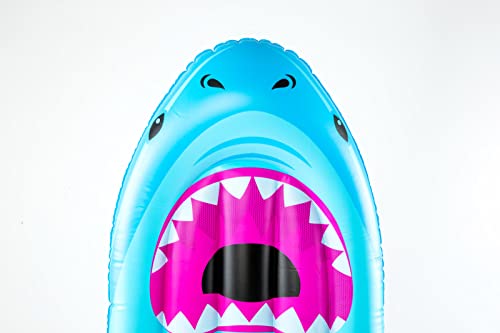 Shark Saddle Pool Float, Inflatable Ride-On Seat for Pool and Lake, Straddle Sit Float Design for Adults and Teens, Easy Inflate Summer Water Party