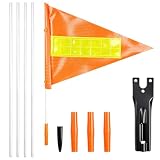 14 Stück Fahrradfahne Fahrradanhänger, Reflektierende Fahrradflagge, Fahrradwimpel Verstellbare Fahrrad Wimpel für Roller Kinderfahrrad Sicherheitswimpel, mit 30cm Stangen/Verbindungsstücke, usw