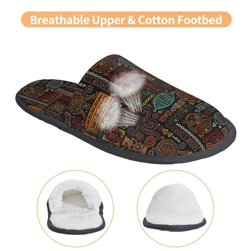 Polynesian Turtles Print House Slippers For Women And Men,Soft Slippers With Memory Foam,Non-Slip Indoor Home Shoes3