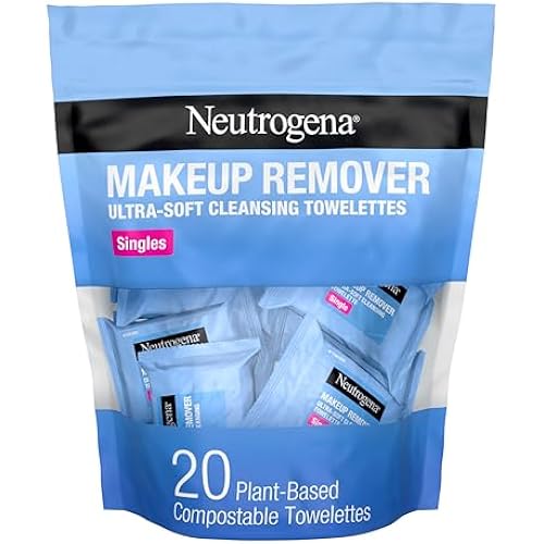 Neutrogena Makeup Remover Towelettes, Daily Single Face Towelettes, 20 Ct