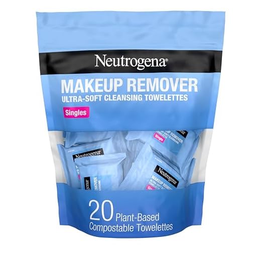 Makeup Remover Cleansing Towelette Singles Individually Wrapped, 20 Pre-moistened Towelettes