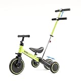 XJD 7 in 1 Toddler Bike with Push Handle,Tricycles for 1 to 3 Years Old, Toddler Tricycle with Push Handle for Boy Girl, Baby Balance Bike with Adjustable Seat Height and Removable Pedal