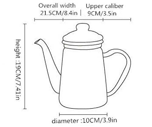 WSSSH 1.1L Esmalte Cafetera Mano Tetera Cocina de inducción Estufa de Gas Universal Rojo - Imagen 3