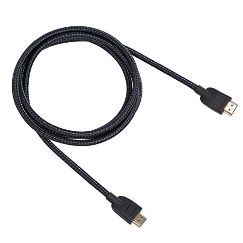 AmazonBasics Nylon-Braided 4K, 18Gbps HDMI to HDMI Cable, 6 Foot