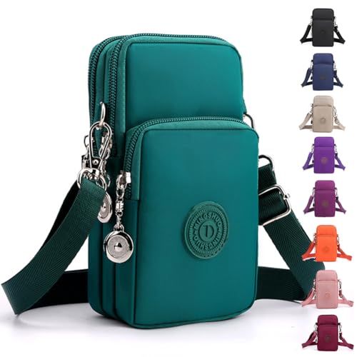 Pequenas bolsas transversais para mulheres, mini bolsas de celular carteiras de pulso bolsa de ombro bolsa de braço bolsa de viagem, Verde, Small, Bolsa transversal pequena