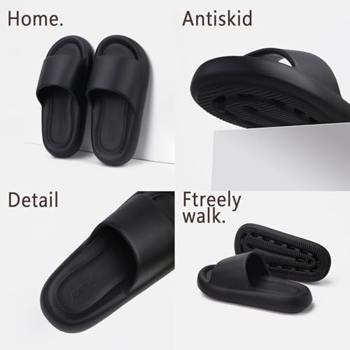 New Cloud Slides for Women and Men - Non-Slip Thick Sole Pillow Slippers, Soft, Comfy, Relax Shower Sandals, Easy to Clean, Indoor and Outdoor Shoes3